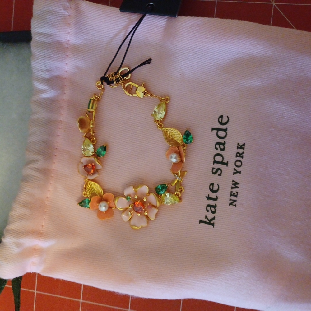 Kate Spade Floral Bracelet - Gold and Multicolor